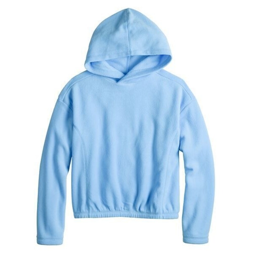 Tek Gear Girl's Microfleece Cinched Hem Blue Hoodie Size S (7) NWT